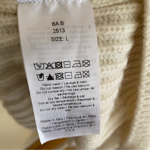 GANNI Wool Blend Rib Knit Ivory Long Cardigan - Picture 7 of 12